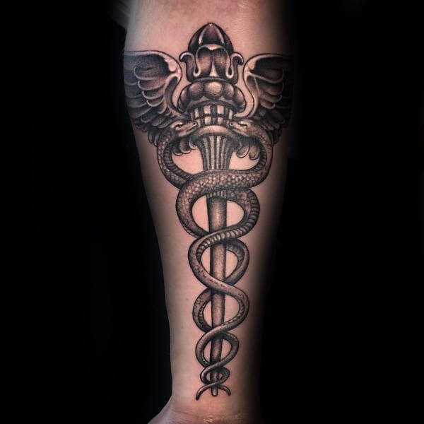 20+ Amazing Caduceus Tattoo Designs - PetPress
